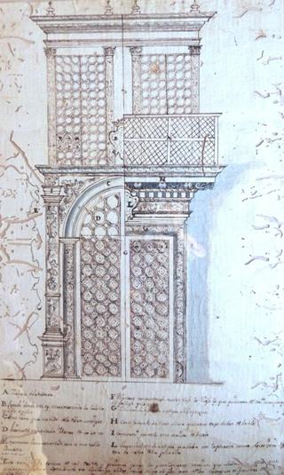 Dibujo aportado por Domingo de Quintana de la capilla de los Herrera Leiba