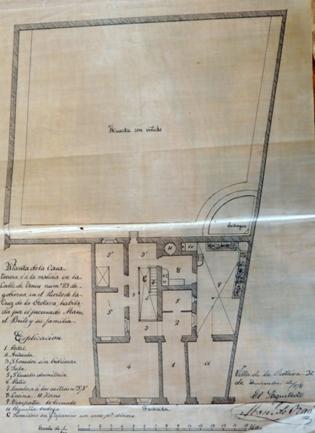 Croquis de la casa del presunto asesino en la costa del Puerto de la Cruz