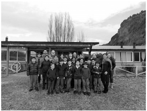 Visita a escuela, provincia de Palena, 2017.