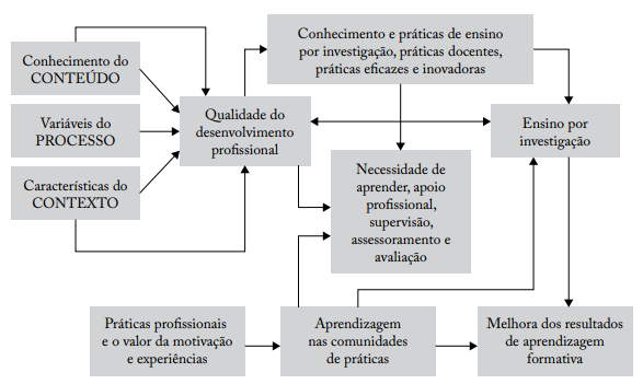 Desenvolvimento profissional docente e aprendizado em perspectiva do sujeito investigativo.