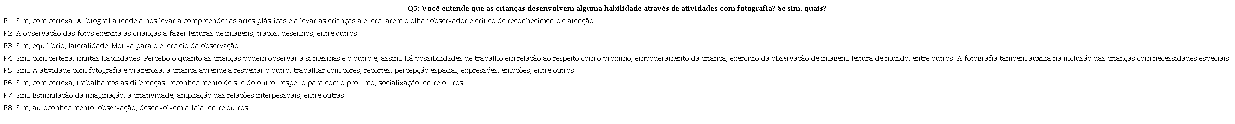 Manifestações acerca do desenvolvimento infantil através da fotografia