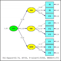 Figure 5. CFA Test of DFS Variable (Standardized)