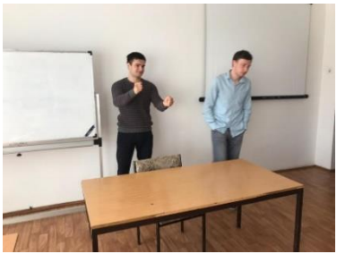 Fig. 2. Method of dramatic performance &ldquo;Role-playing conversations between subjects&rdquo;