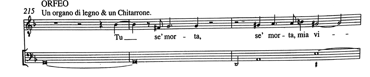 Orfeo 13 Tu se’ morta se’ morta mia vita 14