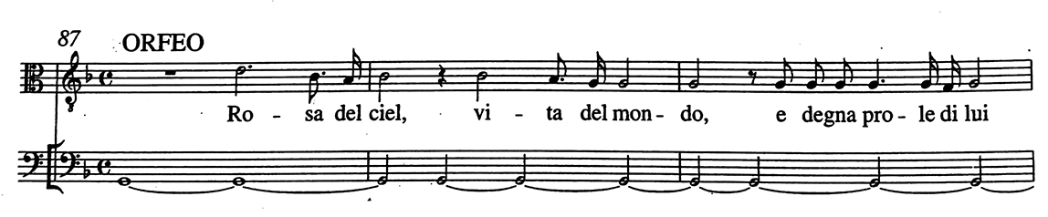 Rosa del ciel, vita del  mondo, e degna prole di lui.