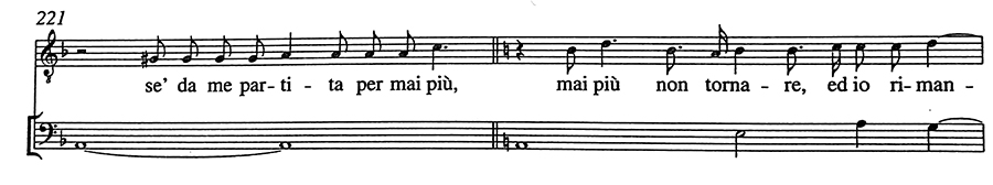 L’Orfeo segundo acto  Mai più non tornare