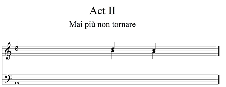 L’Orfeo segundo acto  Mai più non tornare