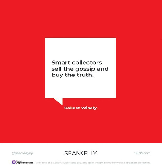 Figure 4. Advertisement of the podcasts provided by Sean Kelly Gallery in Artnews. Source: Sean Kelly Gallery.