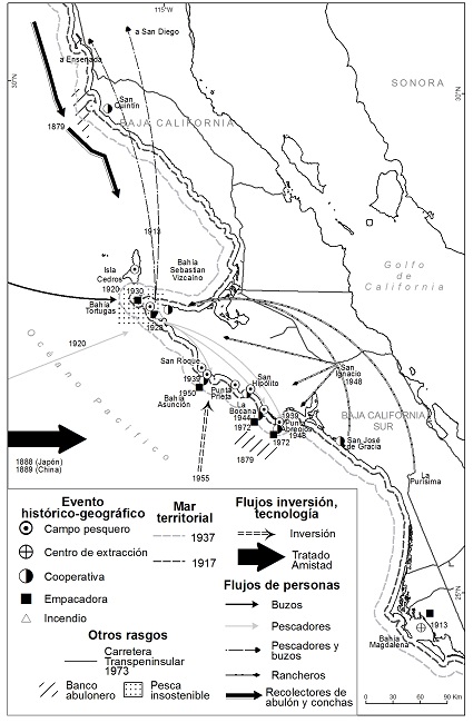 PROCESOS TERRITORIALES EN TORNO A LOS APROVECHAMIENTOS MARINOS EN LA
							ZONA PAC&Iacute;FICO NORTE (1850-1976)