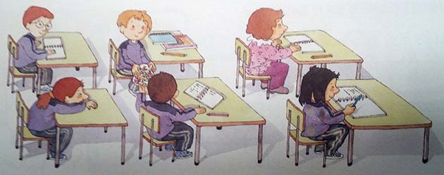 Ejemplo de diversidad de género en las imágenes de los manuales escolares.