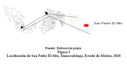 Figura I 

Localización de San Pedro El
Alto, Temascalcingo, Estado de México, 2018