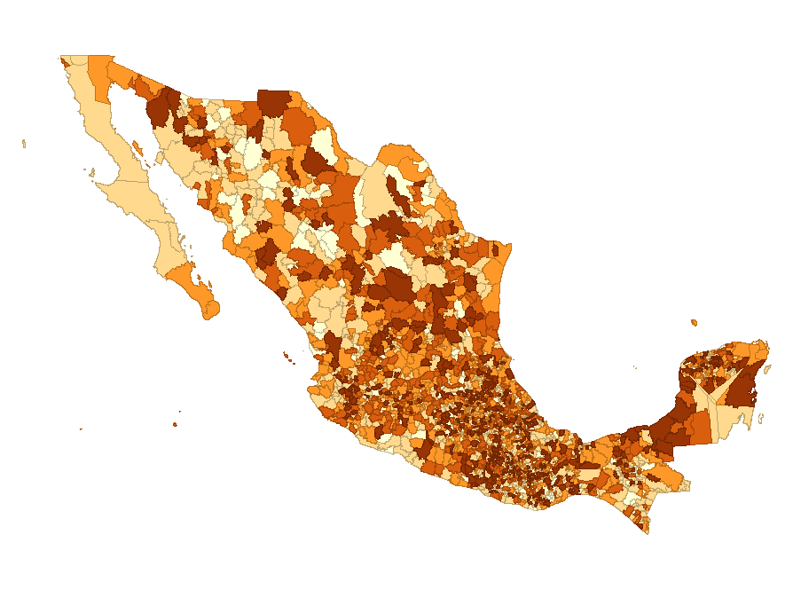 Tasas de crecimiento de los municipios de México (1999-2009)