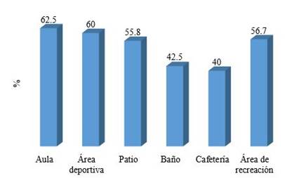 &Aacute;reas de manifestaciones de los conflictos escolares
