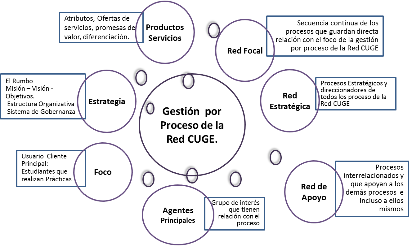 Elementos base para la gestión por proceso de la Red CUGE