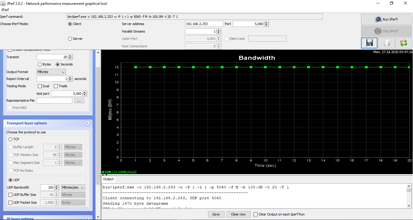 JPerf-Client con RDS