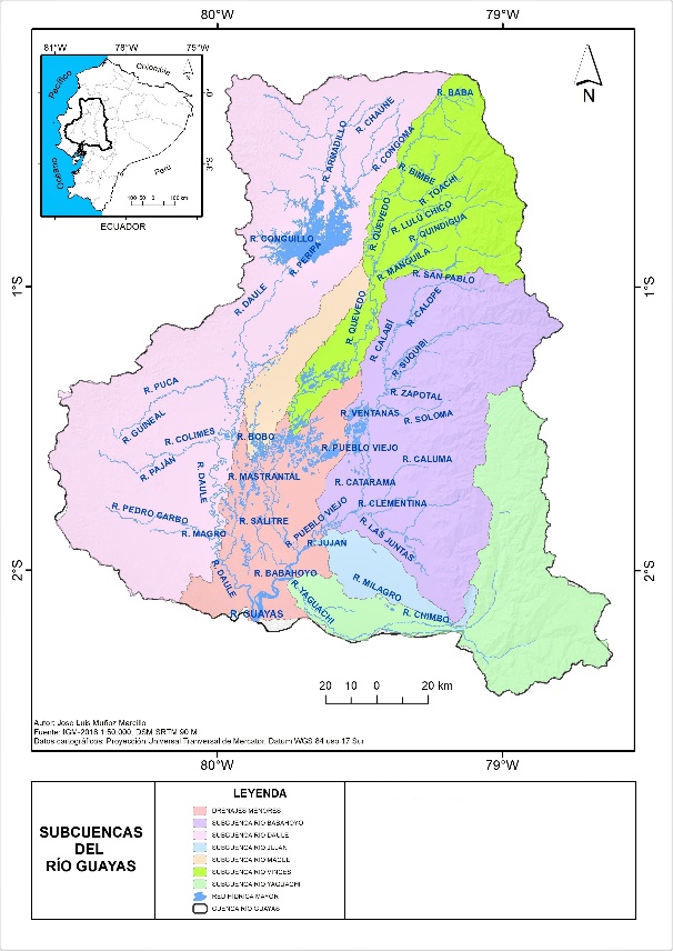 Subcuencas de la cuenca del ro Guayas