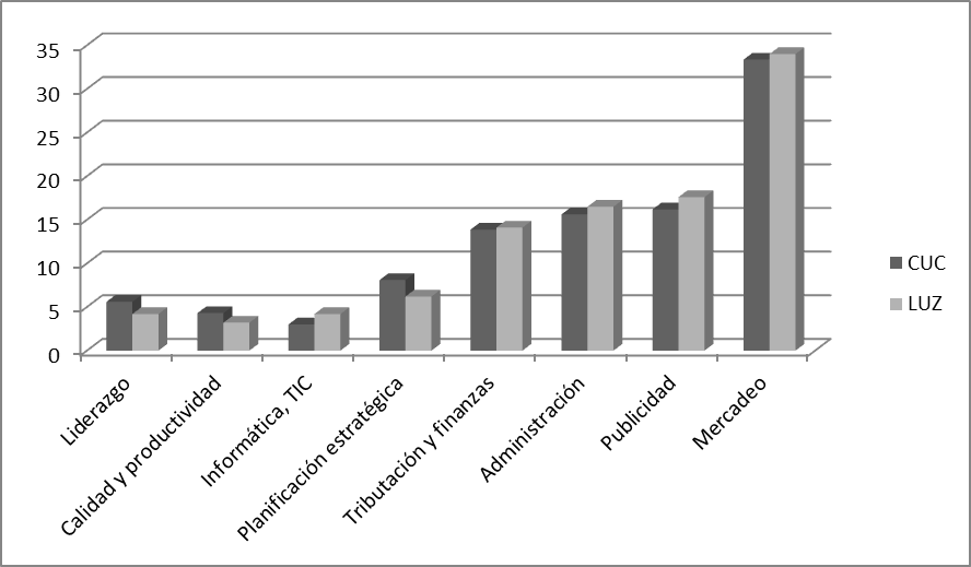 �reas a fortalecer para la puesta en marcha de ideas de negocio