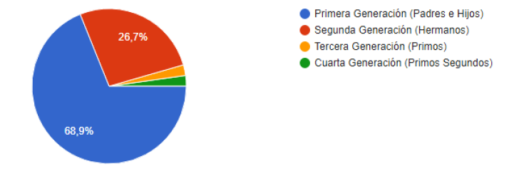Generacin de la familia que dirige las empresas