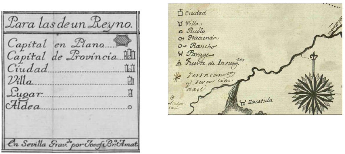 Simbologa de Compendio de la geometria elementar y Mapa de la provincia de Michoacn
