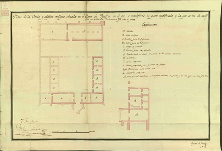  Plano de la Venta y edificio contiguo situado en el llano de Ro Fro…