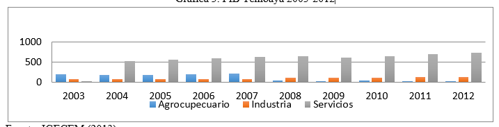 PIB Temoaya 2003-2012