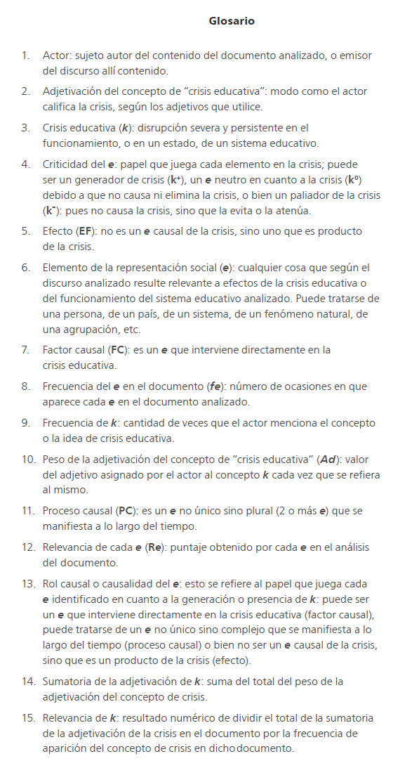 Glosario para el uso del instrumento, p�gina 5