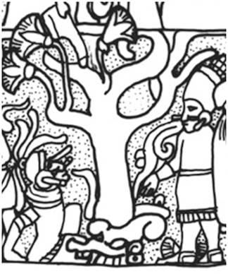 Templo Norte del Gran Juego de Pelota, detalle (Schele y Mathews, 1998: 251, Figura 6.51).