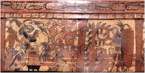 Vaso policromo del periodo Cl&aacute;sico, n&uacute;mero de Cat&aacute;logo Kerr 631.9