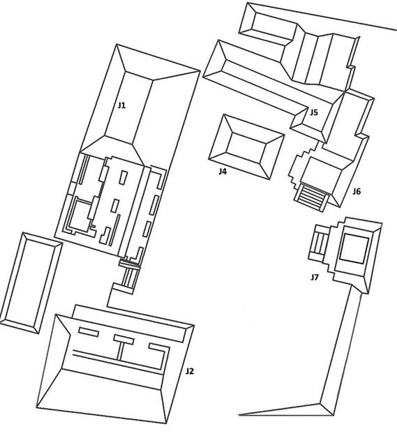 Plano del Grupo IV. Dibujo de Campiani (2016).