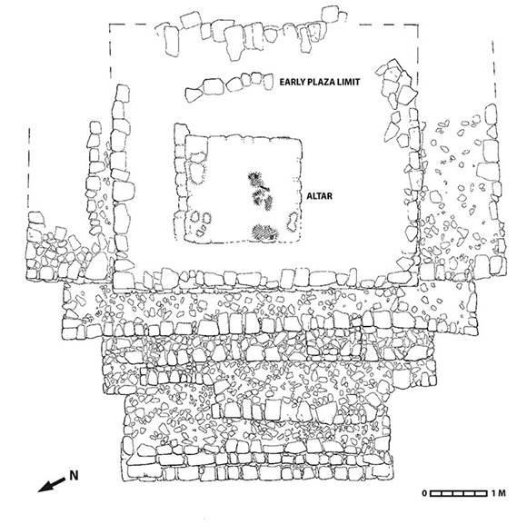 Plano ilustrativo de la Estructura J7. Dibujo de la autora.