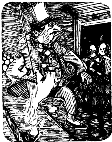 Caricatura de Pascual Abecerrado que acompa&ntilde;a el art&iacute;culo de Ene Pitillan (1861: 82).