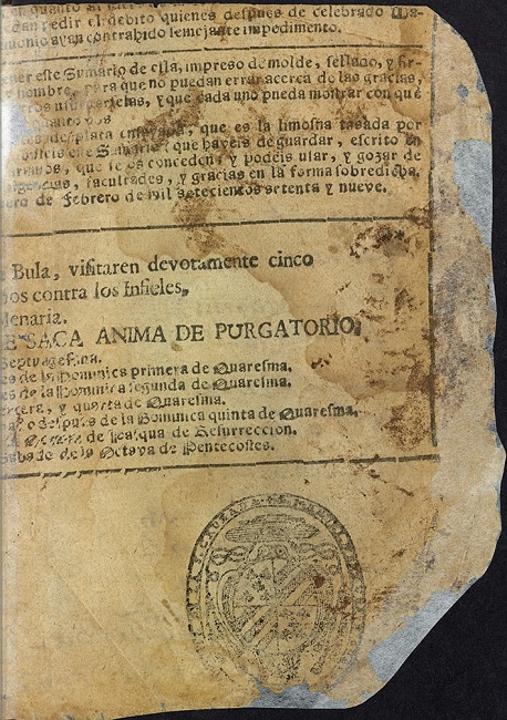 Bula de la Santa Cruzada en el Ritual de los Bacabes