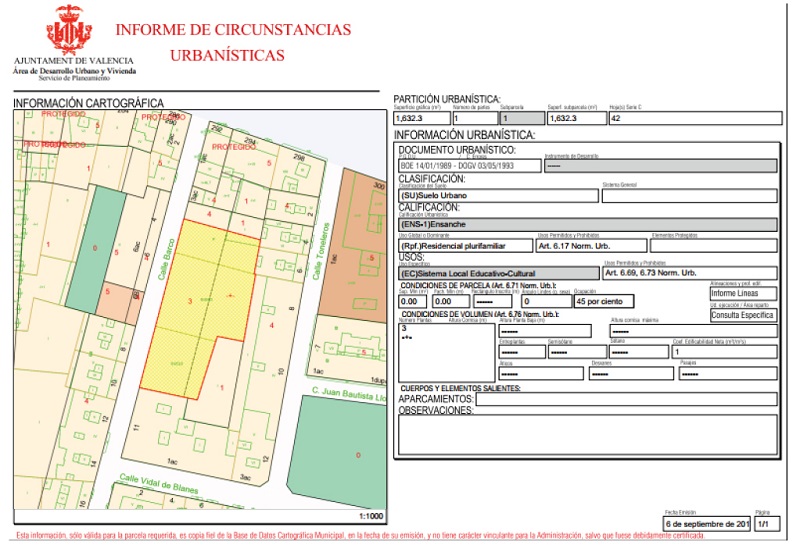 Figura 7. Ficha urbanística Calle Barco