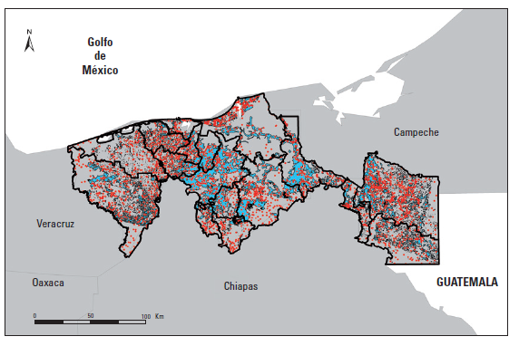 Localizaci&oacute;n de &aacute;reas inundables en el estado de Tabasco, M&eacute;xico.