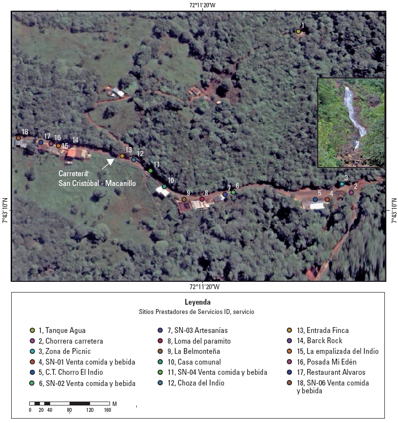 Georreferenciaci&oacute;n de inventario tur&iacute;stico en el &aacute;rea
conocida como Chorro El Indio
