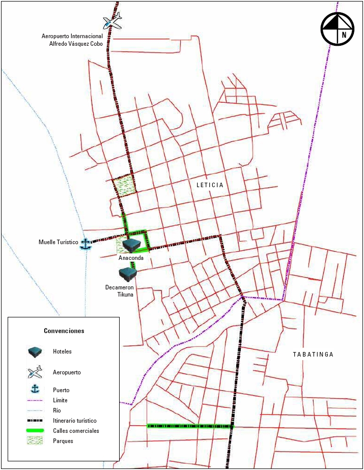 Itinerarios turísticos en Leticia y
Tabatinga. Trabajo de Campo 2006-2013