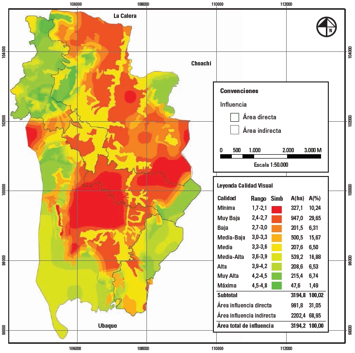 Mapa de calidad visual