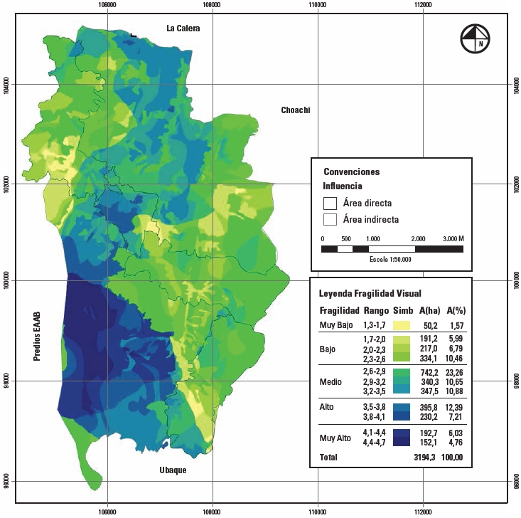 Mapa de fragilidad visual