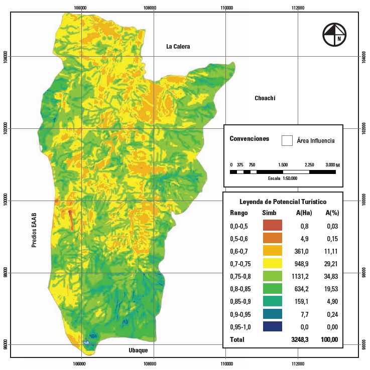 Mapa de potencial turístico
