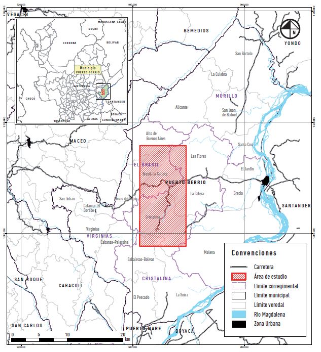 Ubicación general del área de estudio.