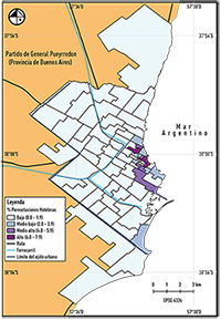 Porcentaje de pernoctaciones hoteleras
  anuales (PHA) en Mar del Plata.