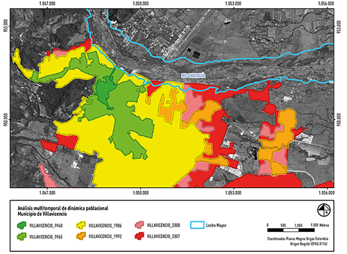Din&aacute;mica de la expansi&oacute;n de Villavicencio y los l&iacute;mites
    de divagaci&oacute;n del r&iacute;o Guatiqu&iacute;a (analizados desde 1940 al 2007).