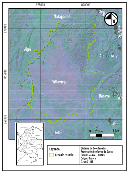 Ubicación de la zona de
  estudio: área natural protegida del
  desierto de La Tatacoa.