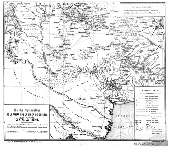 Representaci&oacute;n territorial de Melchert presentado en La Rep&uacute;blica Argentina.