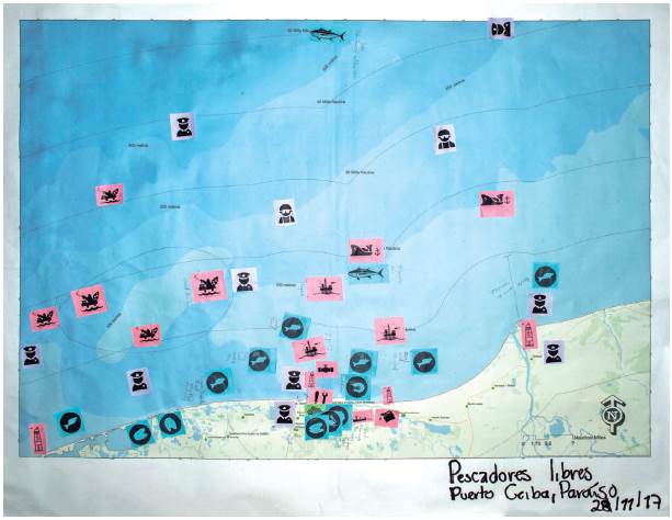 Cartograf&iacute;a participativa, una construcci&oacute;n social por los pescadores del Golfo de M&eacute;xico.