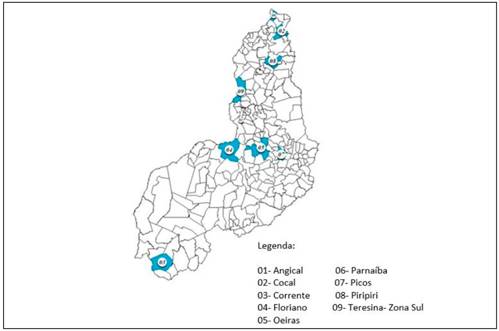 Unidades dos IFPIs contempladas neste estudo.