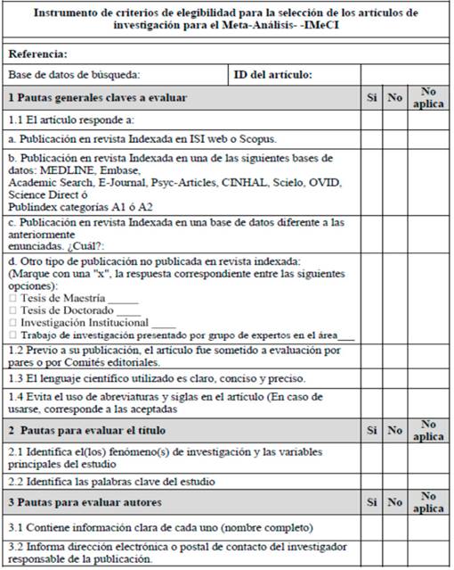 Instrumento IMeCI