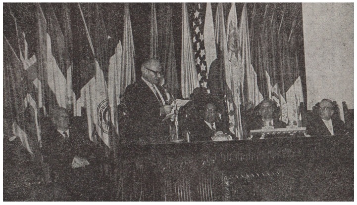 Carlos Alberto Segu�n en el X Congreso Interamericano de Psicolog�a (Lima, 1966).