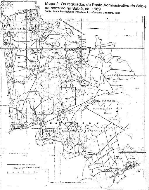 Os regulados do Posto Administrativo do Sábiè ao norte do rio Sábiè ca. 1969