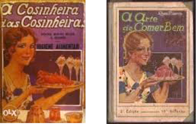 Capas das obras A cosinheira das cosinheiras e A arte de comer bem